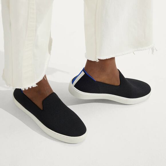Rothy’s The Original Slip On Sneaker black solid soft sustainable eco size 8.5 - Picture 1 of 9